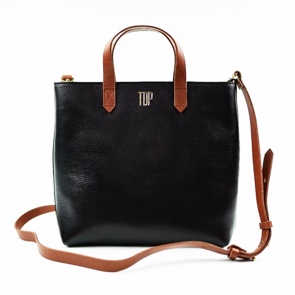 Madewell Handbags - New MADEWELL The Zip-Top Transport Crossbody MONOGRAMMED "TDP" True Black Brown